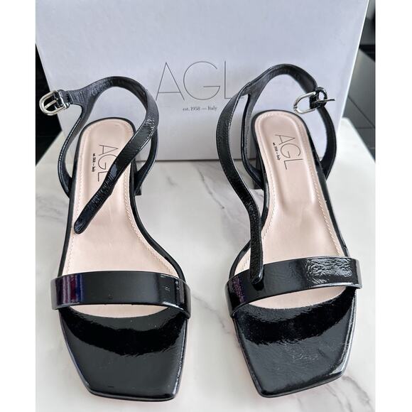 AGL Angie Ankle Strap Sandal (Women) Nero Black Size EU40 $465,All Products : American Fashion Style Bags On Sale